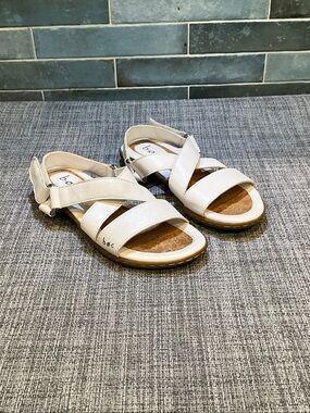 b.o.c. White Cross-Strap Comfort Sandals